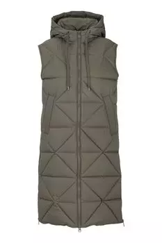 Утепленный жилет Versace Long Jane Solid, зеленый