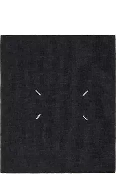 Утеплитель для шеи из серой мериносовой шерсти Maison Margiela