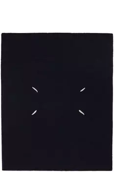 Утеплитель для шеи из темно-синей мериносовой шерсти Maison Margiela