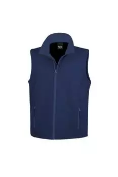 Утеплитель из мягкой оболочки Core с принтом Result, темно-синий