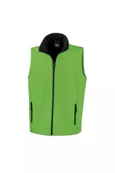 Утеплитель из мягкой оболочки Core с принтом Result, зеленый