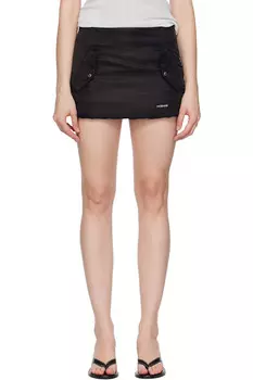 Утеплённая мини-юбка We11Done, черный