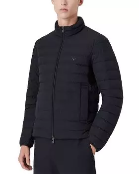 Утеплённая стёганая куртка Essential Emporio Armani, синий