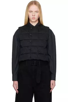 Утеплённый жилет Lemaire, черный