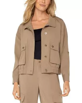 Утилитарная куртка с эластичным низом Liverpool Los Angeles, коричневый/бежевый