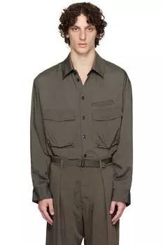 Утилитарная рубашка Lemaire, коричневый