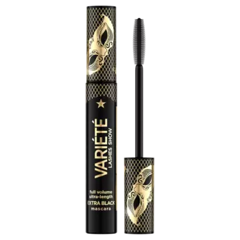 Утолщающая и удлиняющая тушь для ресниц экстра-черная, 10 мл Eveline Cosmetics