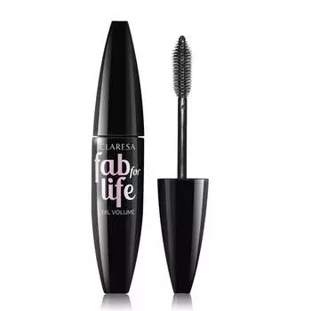 Утолщающая, удлиняющая и разделяющая тушь Claresa Fab For Life 01 Deep Black