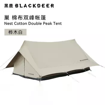 Утолщенная непромокаемая роскошная вилла Blackdeer, большая палатка для кемпинга на 4-6 человек, хлопковая палатка с двойным козырьком, березовая, белая