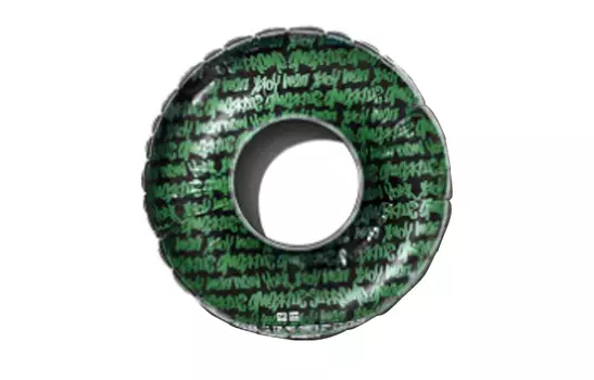 Надувной круг для плавания Supreme SS22, черно-зеленый