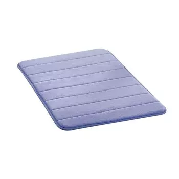 Утолщенный коралловый нетканый полосатый коврик для ванной комнаты, коврик для душа, нескользящий коврик для двери, темно-синий, размеры: 50 х 120 см Stuttg