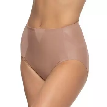 Утягивающие трусики-слипы из атласа и сетки от Felina 640208 Jezebel, цвет rose tan