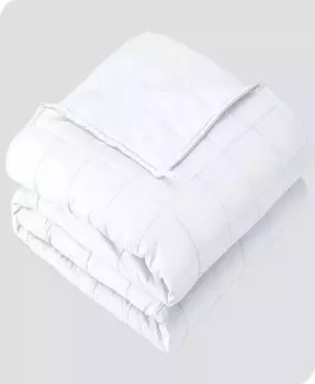 Утяжеленное одеяло, 22 фунта (60 x 80 дюймов) Bare Home, белый