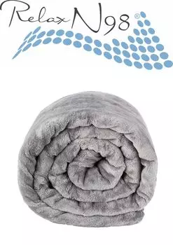 Утяжеленное одеяло Relax MEDIUM 8 кг с двусторонним чехлом 135x200 см - терапевтическое одеяло Arle-Living, серый