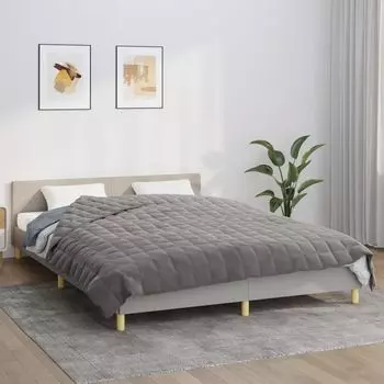 Утяжеленное одеяло vidaXL серое 220х230 см, 11 кг ткань, серый