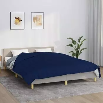 Утяжеленное одеяло vidaXL синее 220x230 см, 11 кг ткань, синий