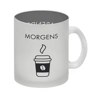 Утренняя и вечерняя стеклянная чашка с двусторонним мотивом из стеклянной чашки и бокала для вина speecheese, черный