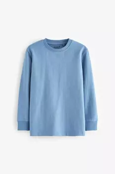 Уютная футболка с длинным рукавом (3 16 лет) Next, голубой