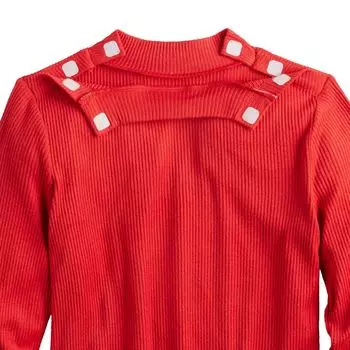 Уютная футболка SO Adaptive Mockneck для девочек 6–20 лет стандартного и большого размера SO, черный