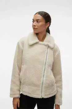 Уютная куртка-авиатор на молнии Vero Moda, белый