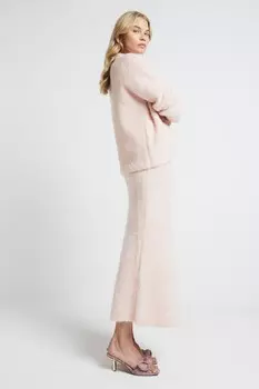 Уютная макси юбка River Island, розовый
