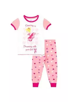 Уютная облегающая пижама для балерины Dreaming With Your Feet Harry Bear, розовый