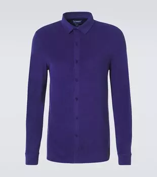 Уютная рубашка из хлопкового терма Vilebrequin, Minuit