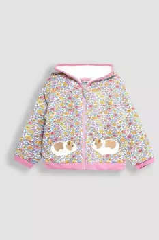 Уютная толстовка с капюшоном из хлопка с аппликацией Jojo Maman Bb, розовый