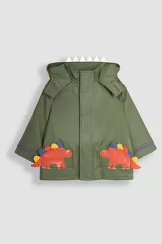Уютная водонепроницаемая куртка с изображением динозавра Jojo Maman Bb, зеленый