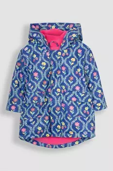 Уютная водонепроницаемая парка с цветочным принтом и изображением гриба Jojo Maman Bb, сиреневый