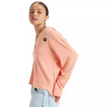 Уютная женская толстовка Roxy Sunday, розовый