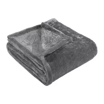 Уютное и теплое флисовое одеяло из микрофибры от Superior, цвет Silver