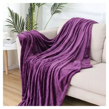 Уютное коралловое фланелевое одеяло с энергоэффективным контролем температуры, сплошное цветное одеяло максимального комфорта, черный цвет A Stuttg, мультиколор