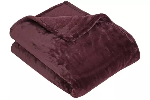 Уютное одеяло Zollner, 220x240 см, бордо