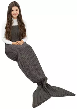 Уютное одеяло Zollner, 60x180 см, серый