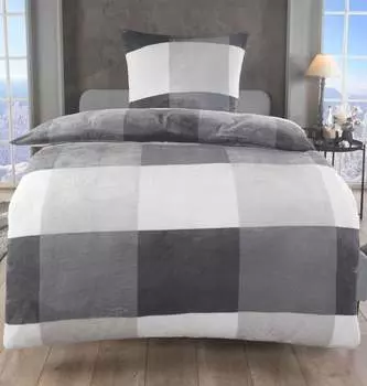 Уютное зимнее плюшевое постельное белье Malika Cashmere Touch с наволочкой 80x80 Теплее, чем BIBER или фланель, Размер: 135x200 + 80x80, Дизайн - Мотив: Дизайн 4