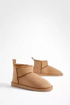 Уютные ботильоны boohoo, коричневый
