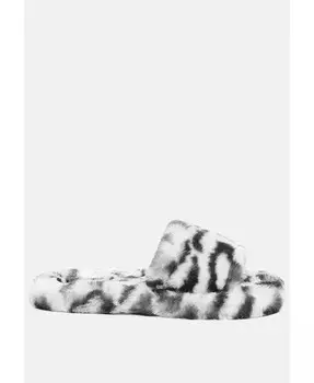 Уютные домашние меховые балетки London Rag, белый