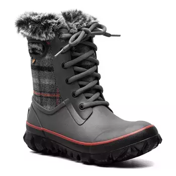 Уютные клетчатые водонепроницаемые зимние ботинки Arcata Bogs, мультиколор