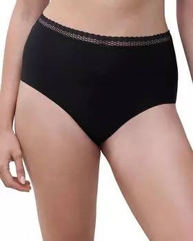 Уютные кружевные трусики-слипы Chantelle, черный