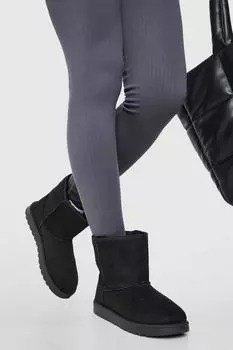 Уютные мини-сапожки boohoo, черный