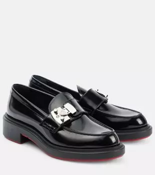 Уютные мокасины Urban Moc Lock из кожи Christian Louboutin, черный