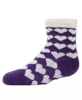 Уютные нескользящие носки Girls Hearts Galore MeMoi, фиолетовый
