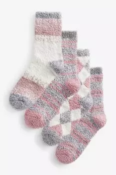 Уютные носки 4 пары Next, розовый