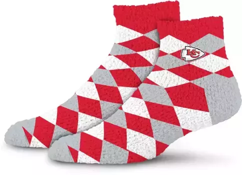 Уютные носки Kansas City Chiefs Diamond для взрослых для босых ног For Bare Feet