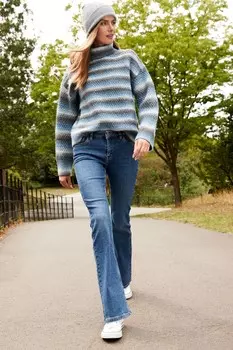 Уютные расклешенные джинсы Next, синий