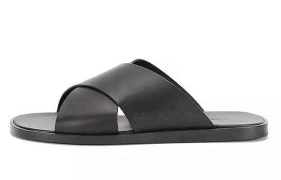 Уютные шлепанцы мужские черные Balenciaga