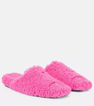 Уютные тапочки BB из искусственной овчины Balenciaga, розовый