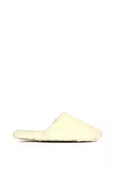 Уютные тапочки-мюли "Jody" с закрытым носком на плоской подошве XY London, белый