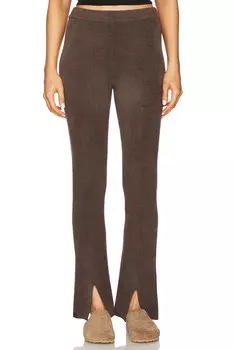 Уютные ультралегкие брюки с разрезом спереди Barefoot Dreams, цвет java